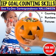 HALLOWEEN Counting To 20 with Numbers and Pictures TASK BOX FILLER for Autism